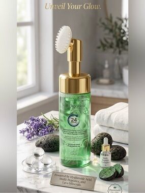 True Organica Cucumber Lava Foam Cleanser W/Brushhead ~ Retail $150